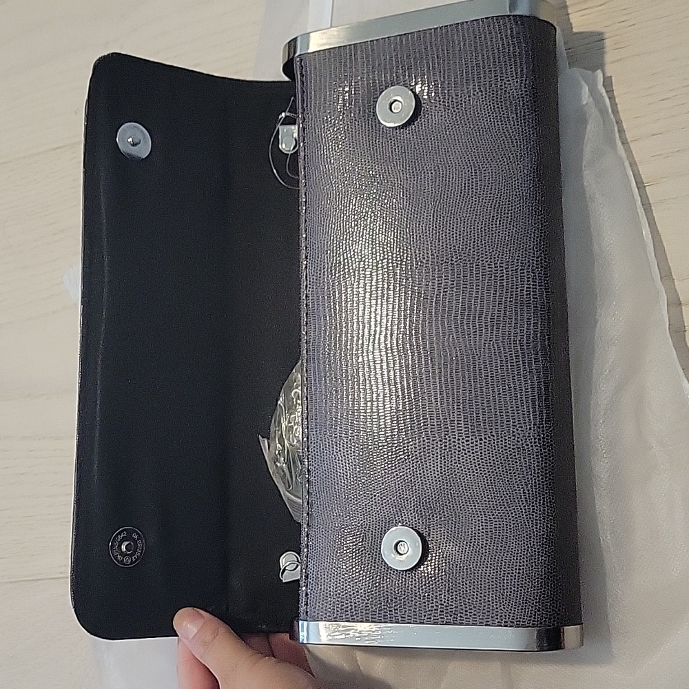 NWT Gray Python Clutch - Picture 2 of 5